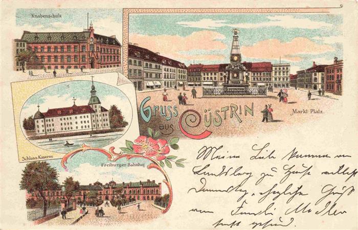 Cuestrin-Neustadt Kuestrin Ostbrandenburg Kostrzyn PL Knabenschule Schloss Kaser