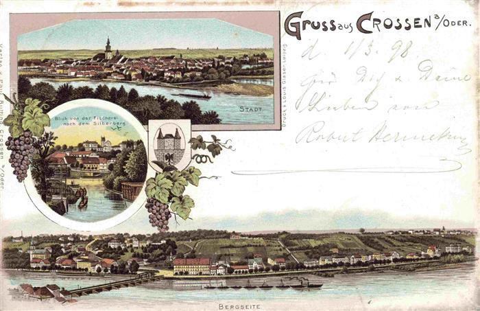 Crossen Oder Krosno Odrzanskie PL Panorama Blick von der Fischerei nach dem Sil