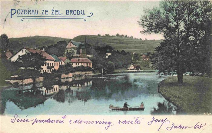 Zelezneho Brodu Eisenbrod CZ Panorama Partie am Fluss