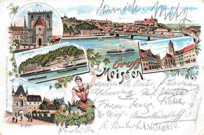 Meissen Elbe Sachsen Dom Burgthor Markt Geipelburg