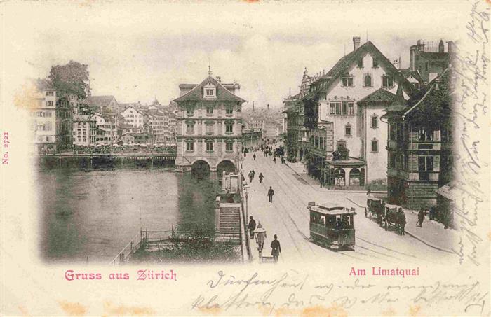 Strassenbahn Tramway-- Zuerich Am Limatquai