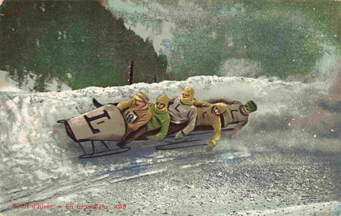 Verlag Burgy Louis Lausanne Nr. 499Sport d hiver bob sport