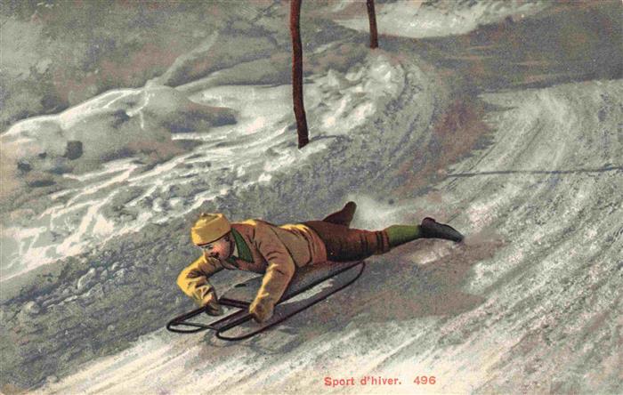 Verlag Burgy Louis Lausanne Nr. 496 Sport D hiver Bobsport