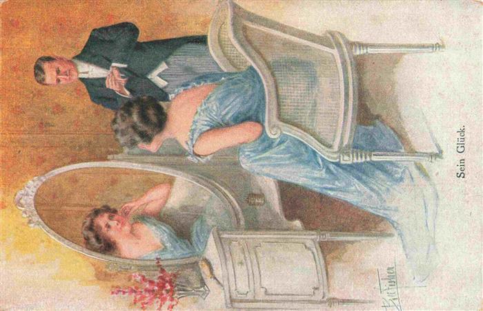 Bill Fisher Nr.5965 Sein Glueck Paar Spiegel
