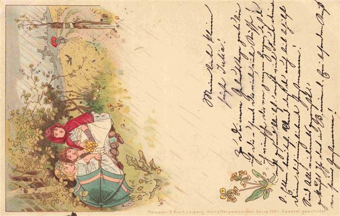 Verlag Meissner und Buch Litho Kinder Wald Litho