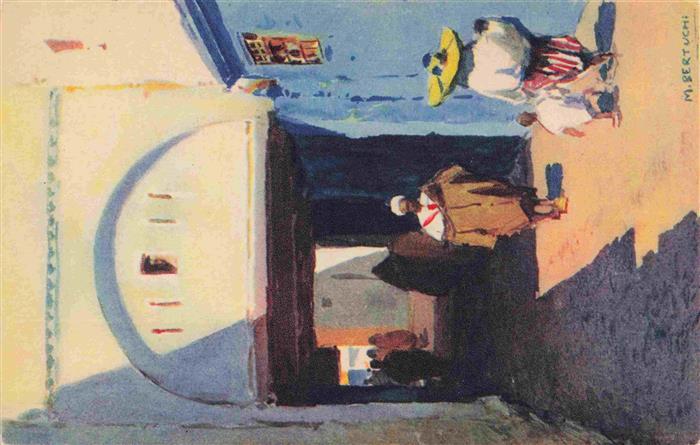 Bertuchi M. Maroc Menschen Suika Street Litho
