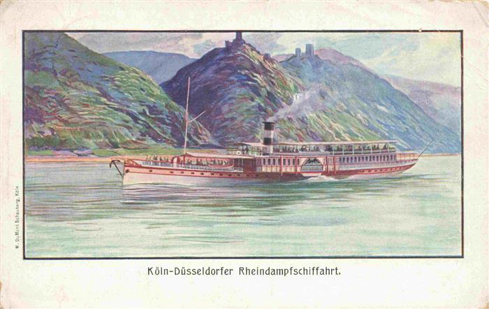 Dampfer Seitenrad Koeln Duesseldorf Rheindampfschiffahrt