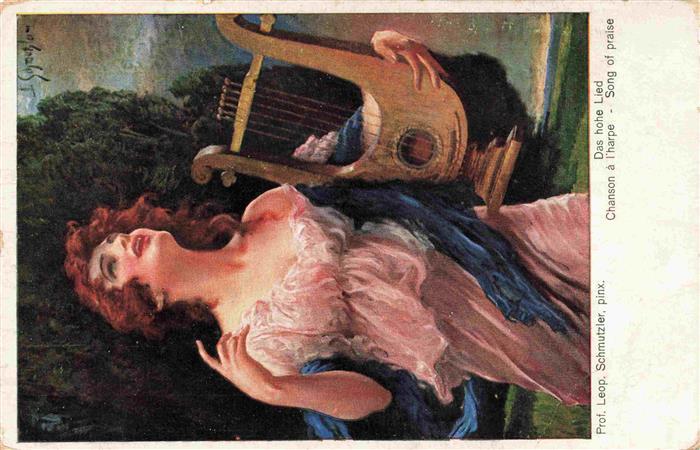 Harfe Harpe-- Prof. Leop. Schmutzler Das hohe Lied