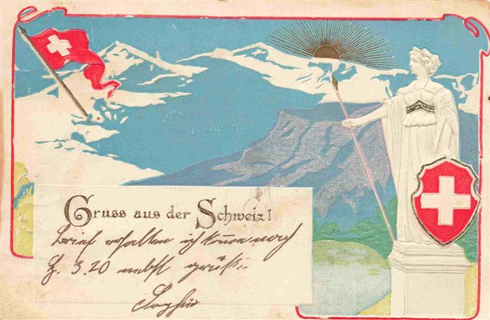 Helvetia Schweiz Gruss