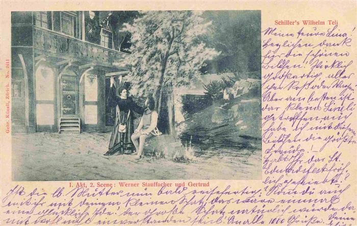 Tell  Wilhelm Schiller Schweiz Werner Stauffacher und Gertrund