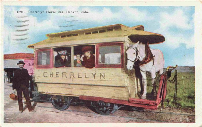 Pferdebahn Pferdetram Cherrelyn Horse Car Denver Colo