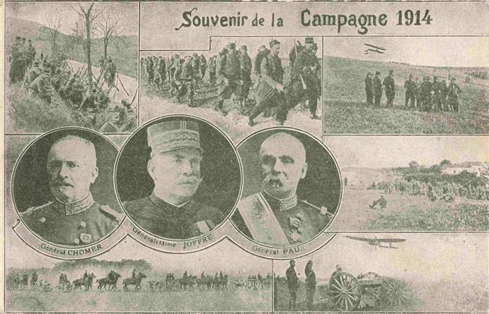 Militaria France  WK1 Souvenir la Campagne Central ChomerJoffre .Pou