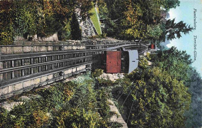 Zahnradbahn Standseilbahn Furniculaire Rack Railway-- Funiculaire Territet Glion