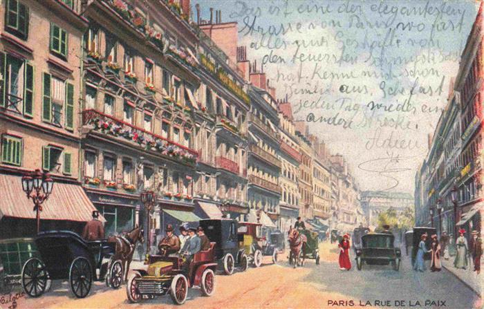 Verlag Tucks Oilette Serie Nr. 22 Paris la rue de Paix
