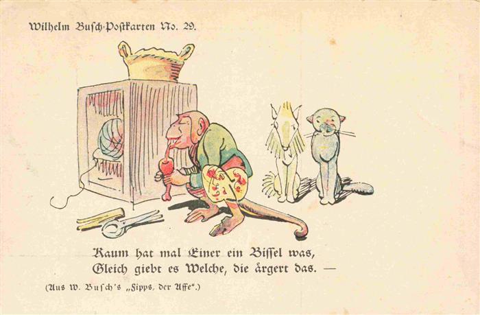 Busch Wilhelm Schriftsteller Nr. 29 Gipps der Affe