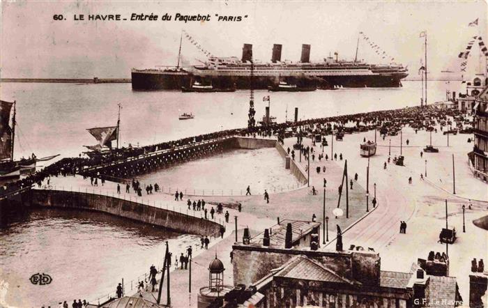 Foto ELD Nr. 60 Le Havre Entree du Paquebot PARIS