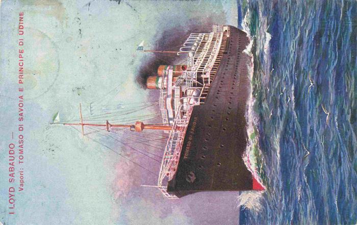 Dampfer Oceanliner LLOYD Sabaudo Tomaso di Savoia e Principe di Udine