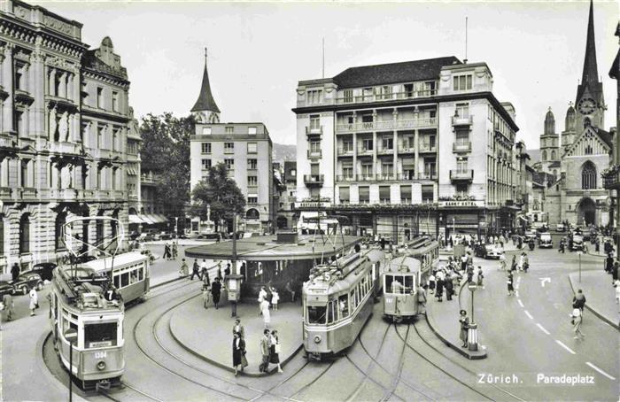 Strassenbahn Tramway-- Zuerich Paradeplatz