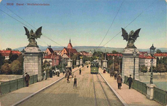 Strassenbahn Tramway-- Basel Wettsteinbruecke