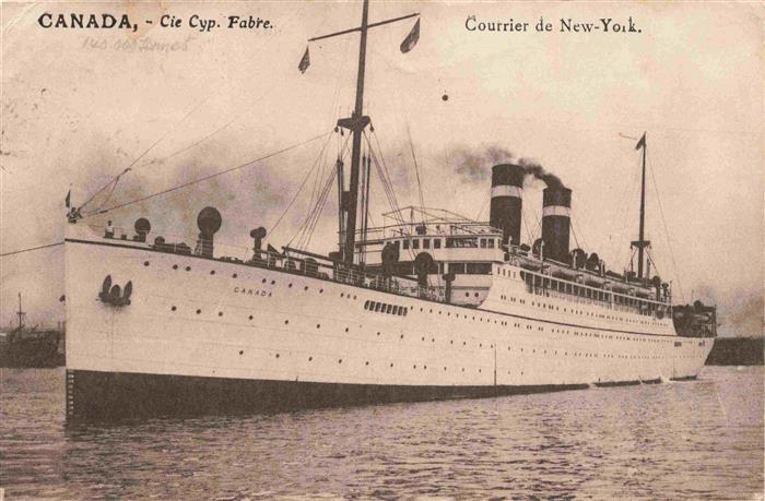 Dampfer Oceanliner CANADA Courrier de NEW York