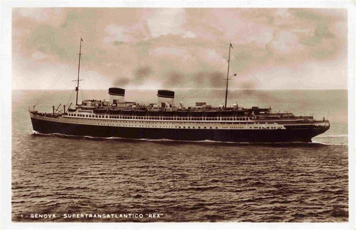 Dampfer Oceanliner Genova Supertransatlantico REX