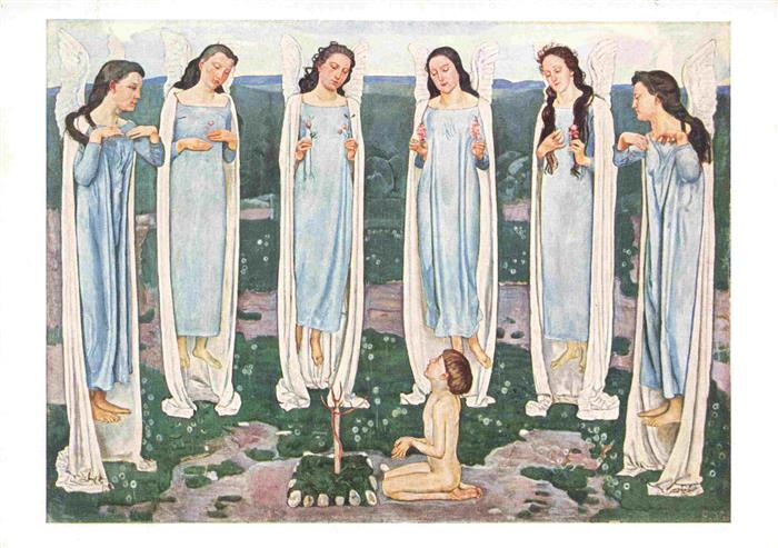 Hodler Ferdinand Kuenstlerkarte Der Auserwaehlte