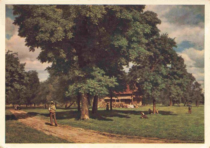 Zuend Robert Kuenstlerkarte Nr.1523 Haus unter Nussbaeumen