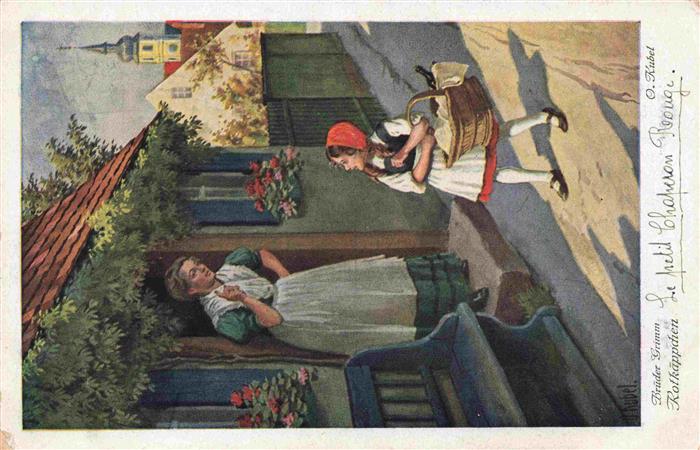 Maerchen Sagen Fairy Tale Conte-- Brueder Grimm Rotkaeppchen