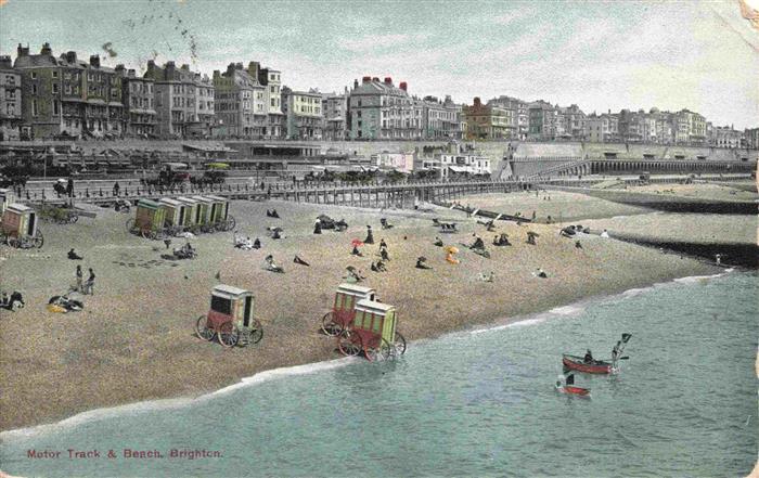 BRIGHTON  East Sussex UK Motor Track and Beach