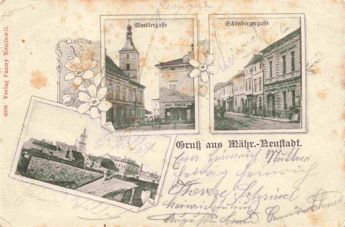 Maehrisch-Neustadt Unicov CZ Meedlergasse Schoenbergergasse Schloss