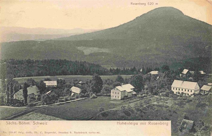 Hohenleipa Vysoka Lipa CZ mit Rosenberg