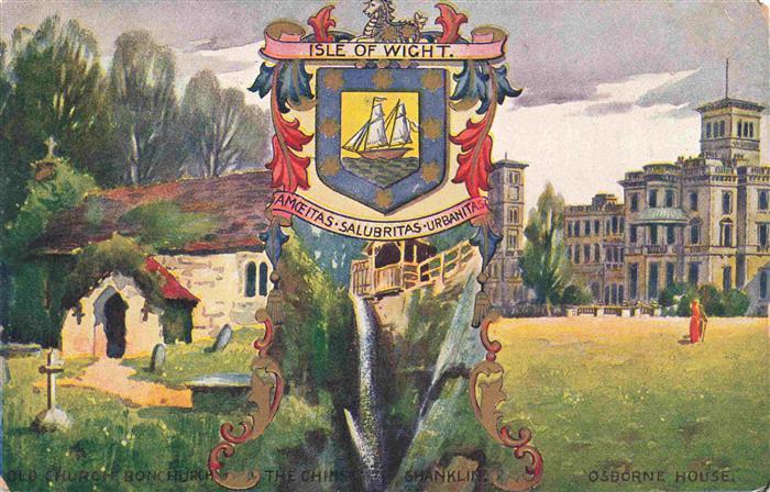 Isle-of-Wight  UK Old Church Bonchurch The Chine Shanklin Osborne House