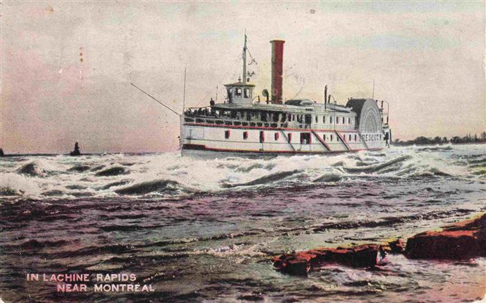 MONTREAL  QUEBEC Canada In lachine rapids near Montreal Steamer