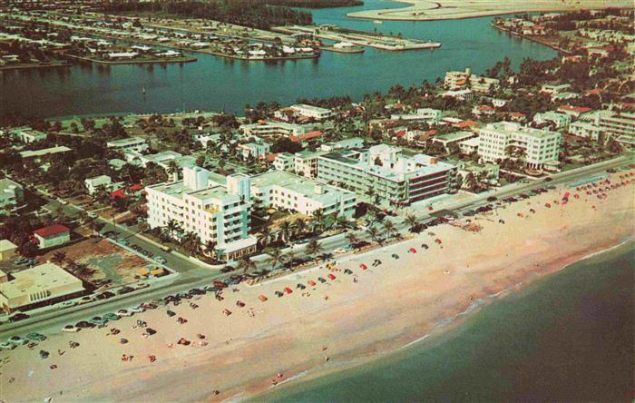 Fort Lauderdale Florida USA Airview of the beach with the Hotel row behind