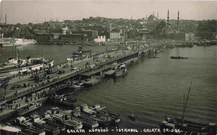 ISTANBUL Constantinopel TK Galata Bridge Fliegeraufnahme