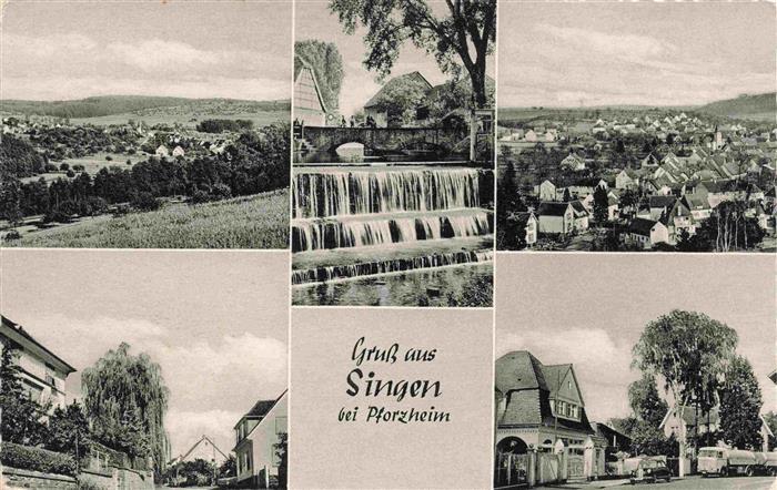 Singen Remchingen Pforzheim BW Teilansichten Wasserfall