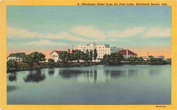 Rehoboth Beach Delaware USA Henlopen Hotel from Du Pont Lake