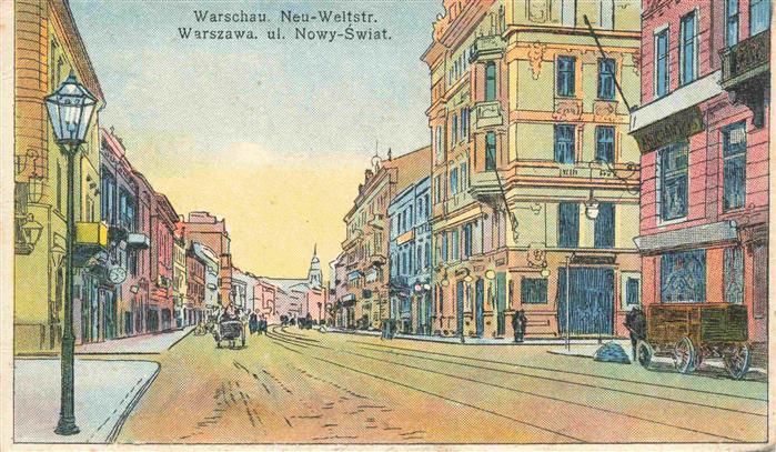 Warschau WARSZAWA PL Nowy Swiat Illustration Feldpost