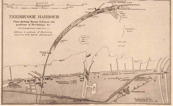 Zeebrugge Zee-Brugge Zeebruegge Belgie Harbour uebersichtskarte