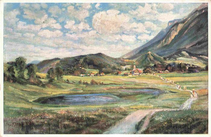 BAD REICHENHALL Panorama Kuenstlerkarte