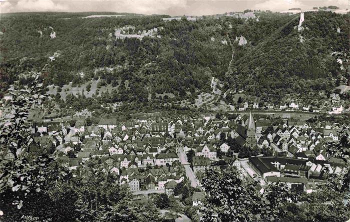 Geislingen  Steige Fliegeraufnahme mit Helfenstein und Oedenturm