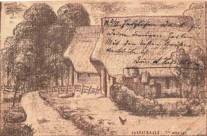 Rahnhorst Dorfstrasse Zeichnung