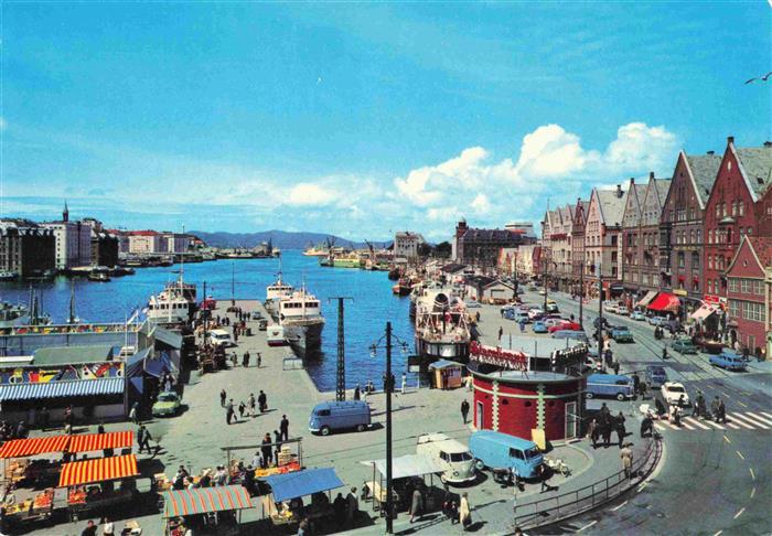 Bergen  Norge View of Vaegenand Bryggen