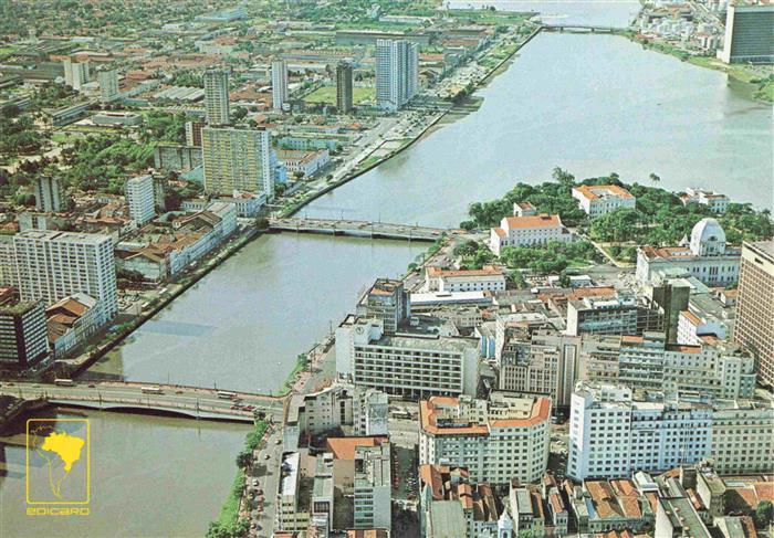Recife Brazil Capibaribe River Fliegeraufnahme
