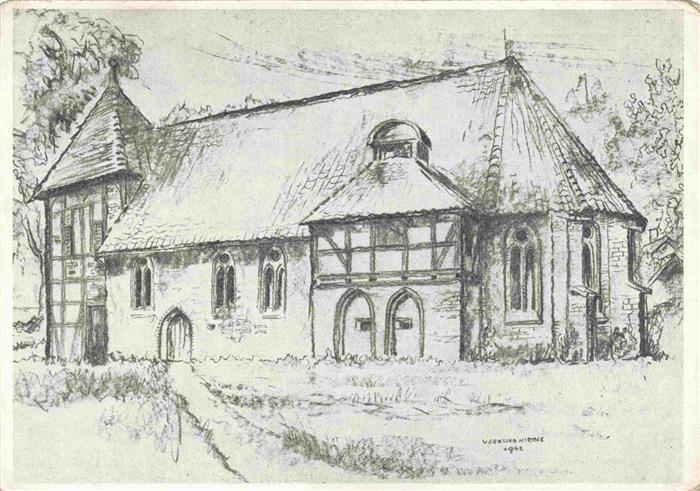 Uelzen Lueneburger Heide Hannover Veersser Kirche Zeichnung Bezugsgeld Quittung