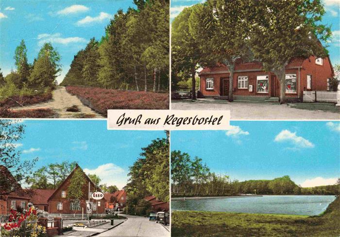 Regesbostel Waldpartie Lebensmittelgeschaeft Strassenpartie Gondelteich