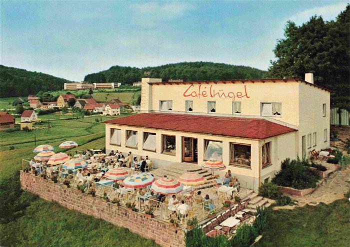 Grasellenbach Gras-Ellenbach Cafe Huegel Terrasse