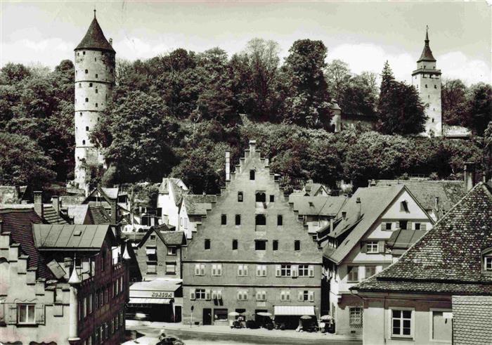 Biberach  Riss Stadtblick mit Turm und Kirche