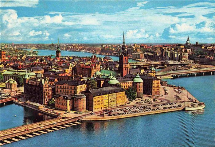 STOCKHOLM  Sweden Riddarholmen Fliegeraufnahme