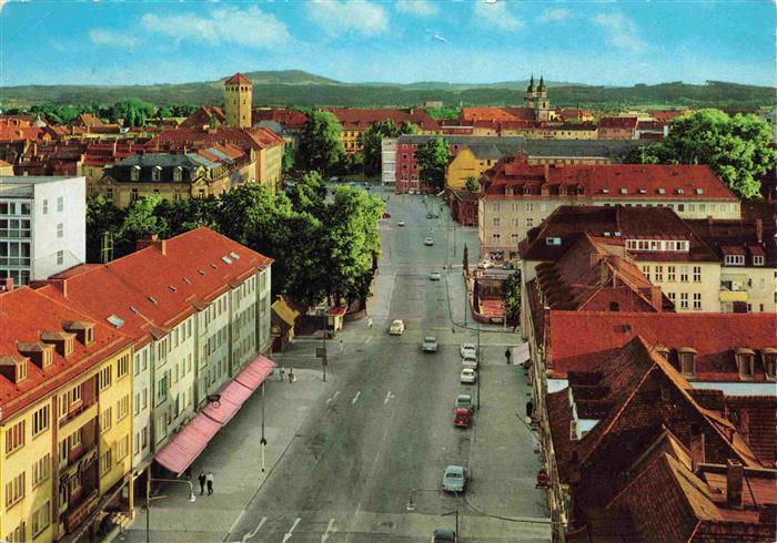 BAYREUTH Bayern Bahnhofstrasse Schlossturm Stadtkirche